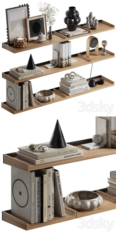 Shelves with decorative set